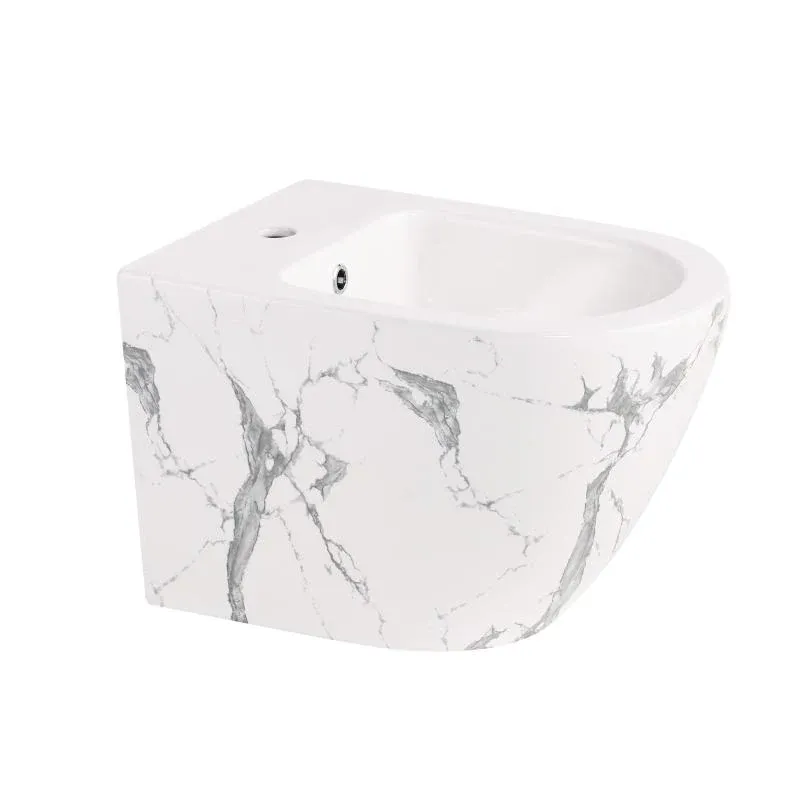 Біде підвісне Qtap Robin 515x370x350 мм, Marble QT13551381GMR