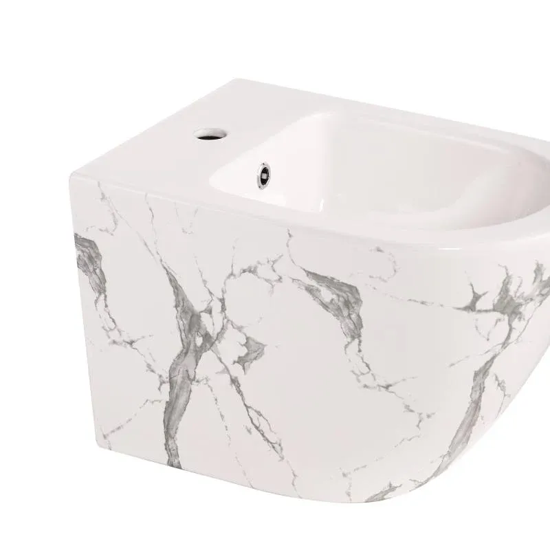 Біде підвісне Qtap Robin 515x370x350 мм, Marble QT13551381GMR — фото 5