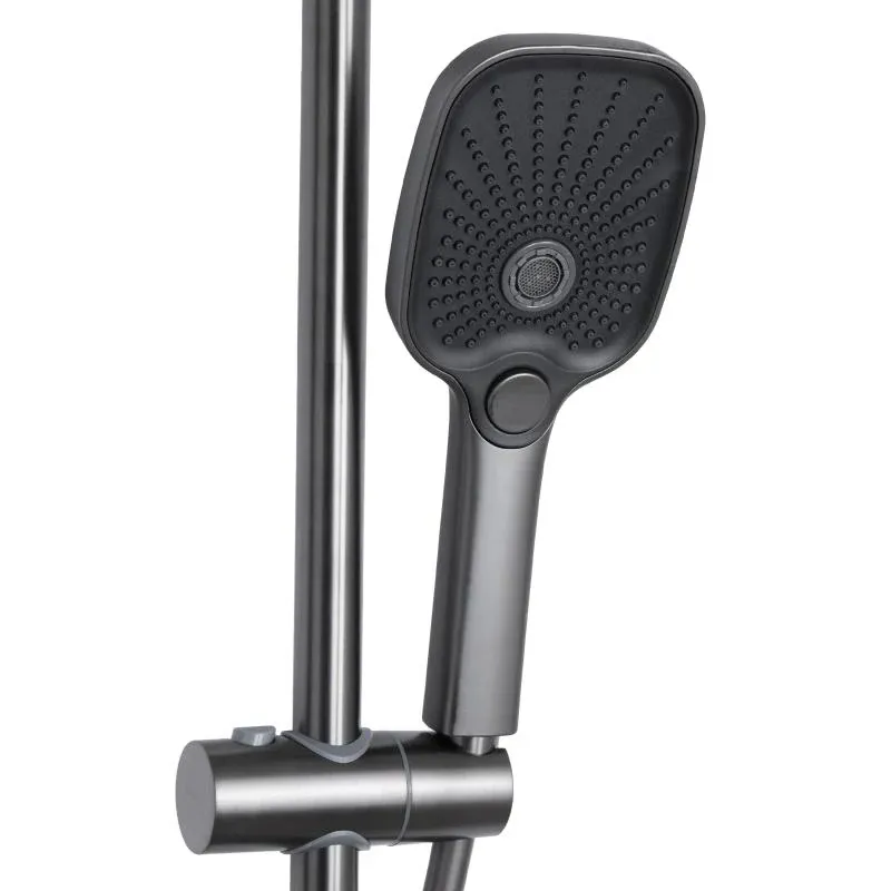 Душова система універсальна Qtap Gemini на три споживачі (з виливом) QTGEM111GMB45688 Gunmetal Black PVD — фото 4