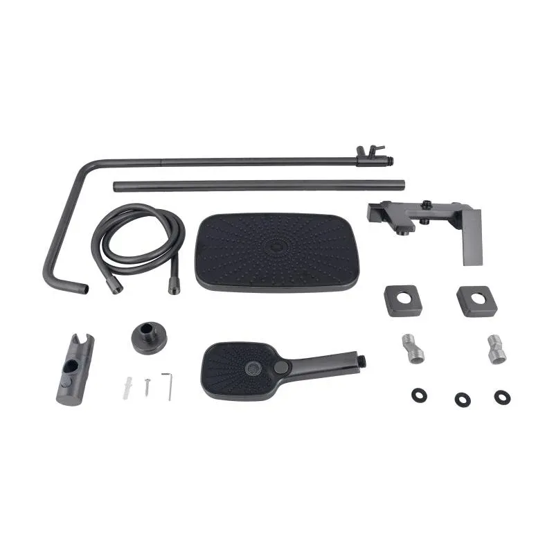 Душова система універсальна Qtap Gemini на три споживачі (з виливом) QTGEM111GMB45688 Gunmetal Black PVD — фото 8
