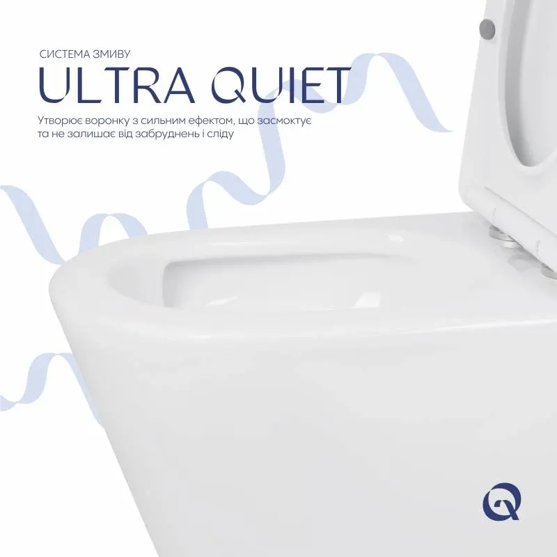 Унітаз підлоговий Qtap Swan Ultra Quiet з сидінням Soft-close 640x360x835 мм QT16222182TW White — фото 6