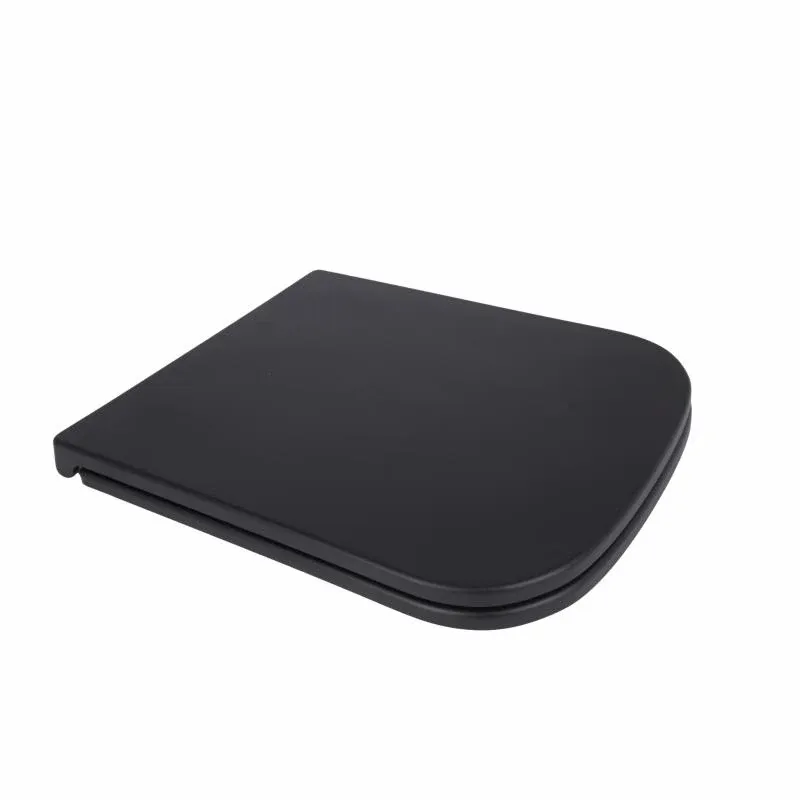 Сидіння для унітаза Qtap Tern 420х340х35 мм, Matt Black, з мікроліфтом, Slim Duroplast, Quick Release QT99HY2322MB