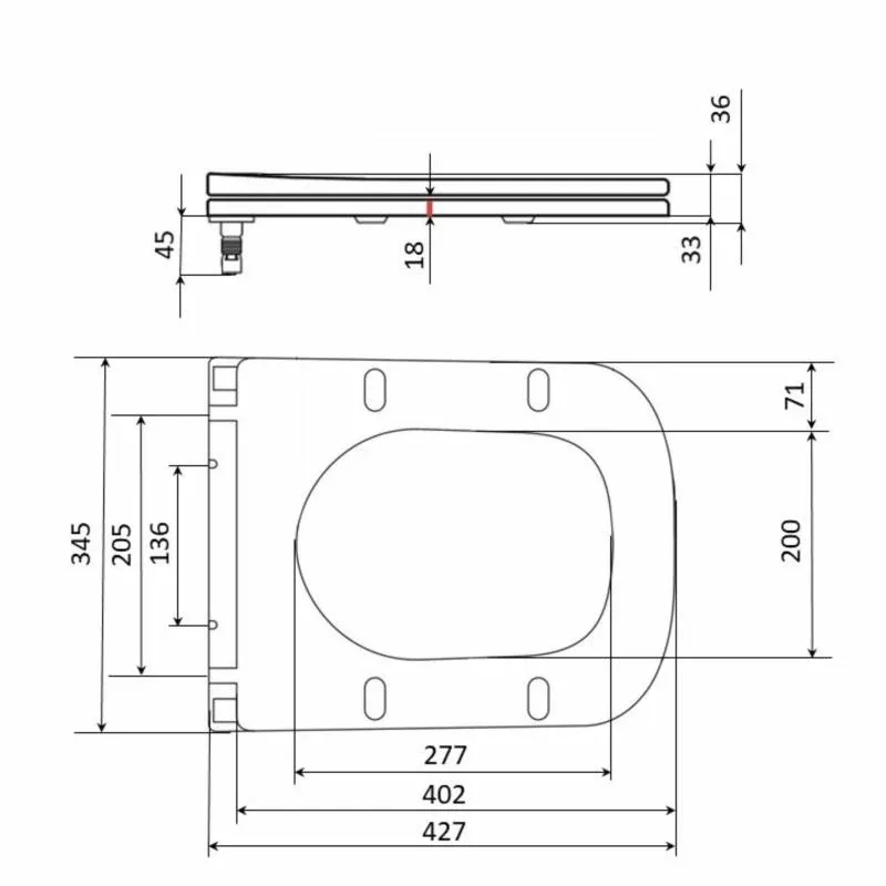 Сидіння для унітаза Qtap Tern 420х340х35 мм, Matt Black, з мікроліфтом, Slim Duroplast, Quick Release QT99HY2322MB — фото 2