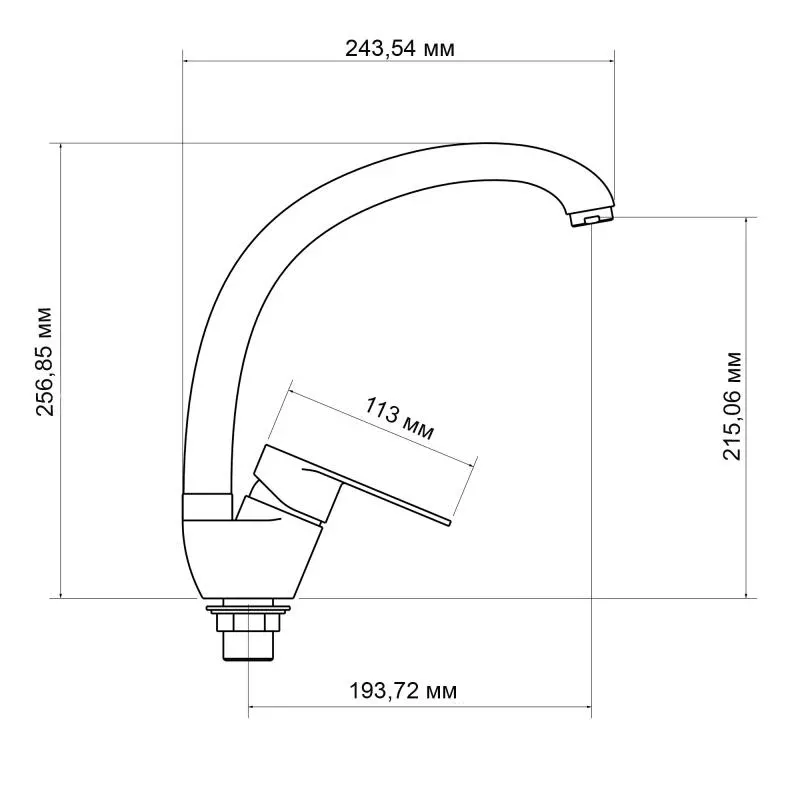 Змішувач для кухні Lidz Tani 008F (k40) LDTAN008FCRM44971 Chrome — фото 2