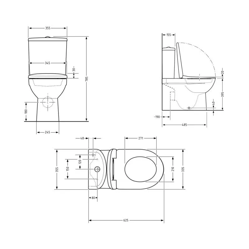 Унітаз підлоговий Qtap Leo Ultra Quiet 620×355×790 мм з сидінням Soft-close, White QTLEO27W49261 — фото 2