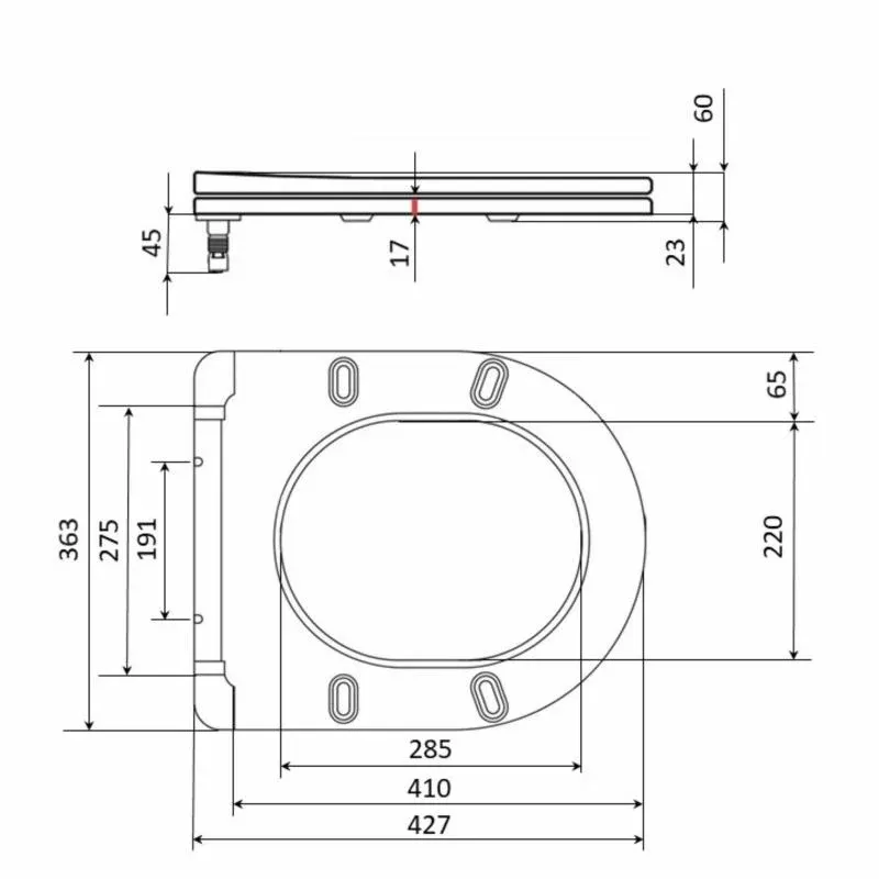 Qtap Сидіння для унітаза (Robin 490, Scorpio 490) 430x363x60 мм, White, з мікроліфтом, Slim Duroplast, MagLock QTSC179W48915 — фото 2