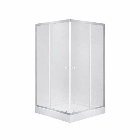Набір Lidz душова кабіна Wawel SC80x80.SAT.LOW.FR, скло Frost 4 мм + піддон Mazur