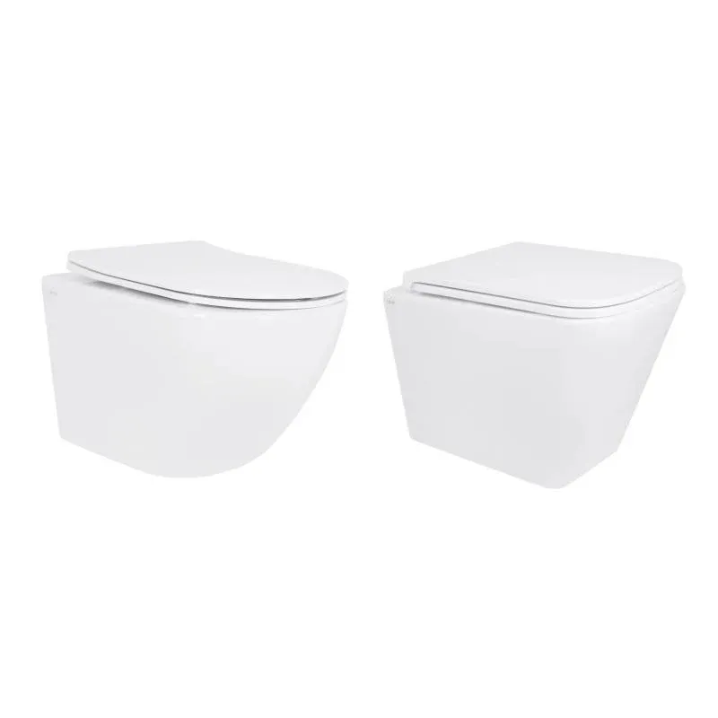 Акційний набір: Унітаз підвісний Jay Ultra Quiet QT07335177W 485х360х320 + Tern Ultra Quiet QT17332303ASW 490x365x325