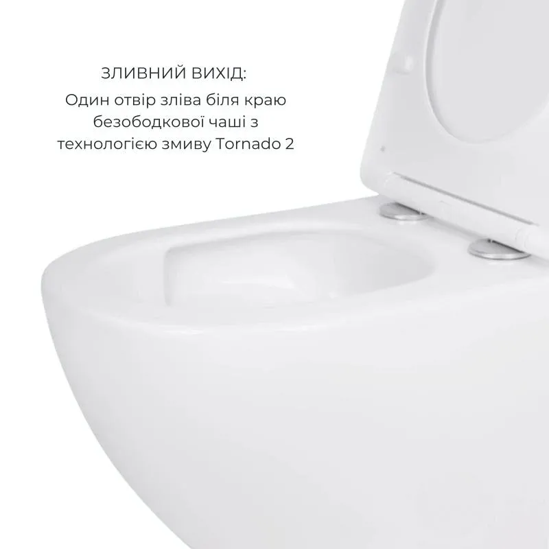 Акційний набір: Унітаз підвісний Jay Ultra Quiet QT07335177W 485х360х320 + Tern Ultra Quiet QT17332303ASW 490x365x325 — фото 4