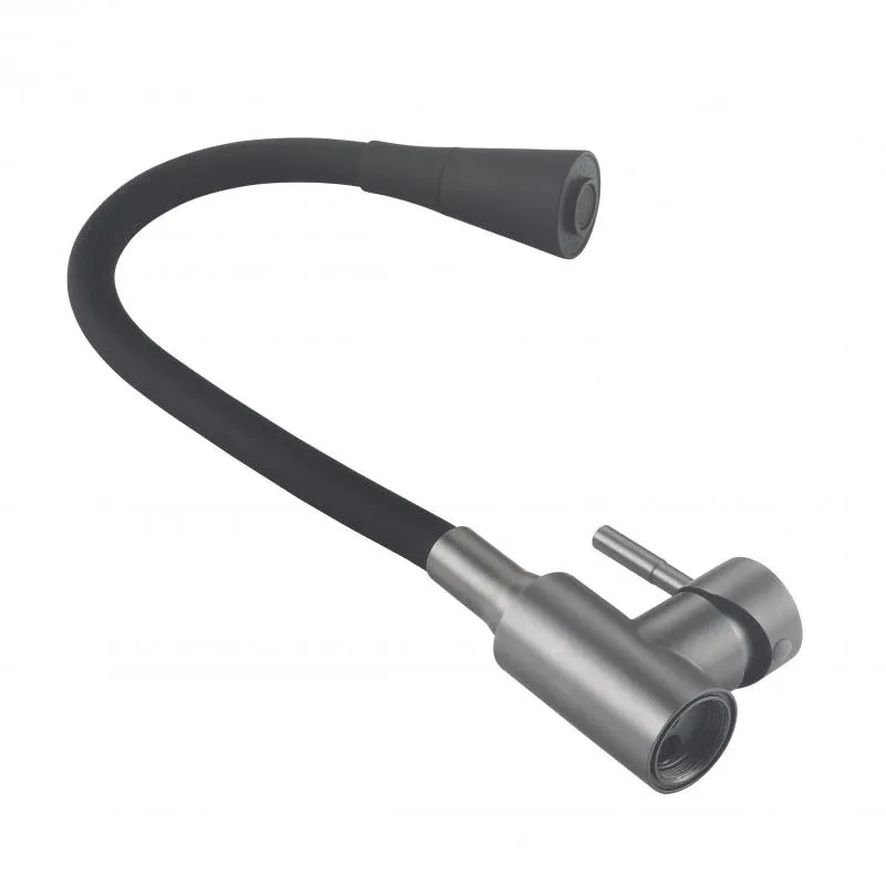 Змішувач для кухні Lidz Aria 015F31 (k35) з гнучким виливом LDARI015F31BGRP49566 Graphite/Black — фото 6