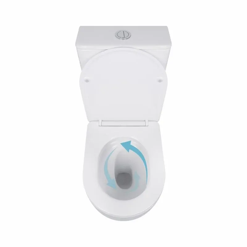 Унітаз-компакт Qtap Robin Ultra Quiet безободковий з сидінням Soft-close QT13226089AW — фото 6