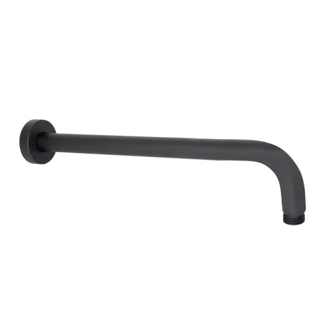 Кронштейн для верхнього душу Qtap Trubice 370 мм округлий QTTRU120BLM45927 Black Matt
