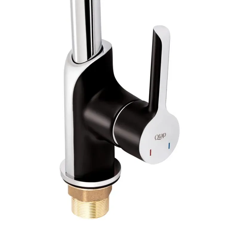 Змішувач для кухні Qtap Grand QTGRABCR007F Chrome/Black — фото 4