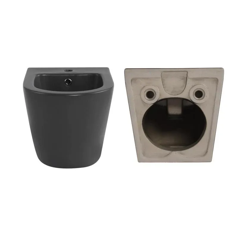 Комплект Qtap Robin Anthracite 3 в 1: підвісний унітаз Ultra Quiet + біде підвісне + раковина накладна QTROBAN49157 — фото 8