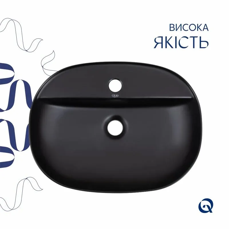 Раковина-чаша Qtap Scorpio 500x380x120 Matt black QT146533MB — фото 4