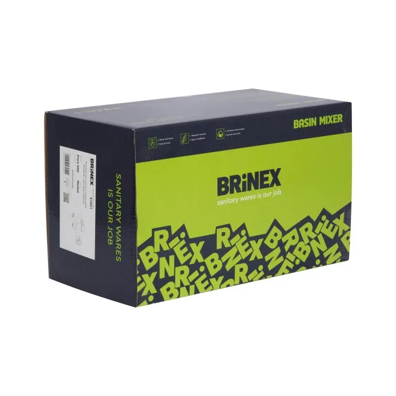 Змішувач для ванни Brinex Pure 006 з поворотним виливом (з душовим гарнітуром) Nickel BRIPUR006NKL — фото 9