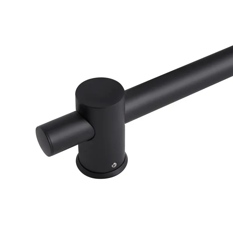 Душова стійка з тримачем універсальна Qtap Lepit 665 мм округла QTLEP82103OB Black Matt — фото 3