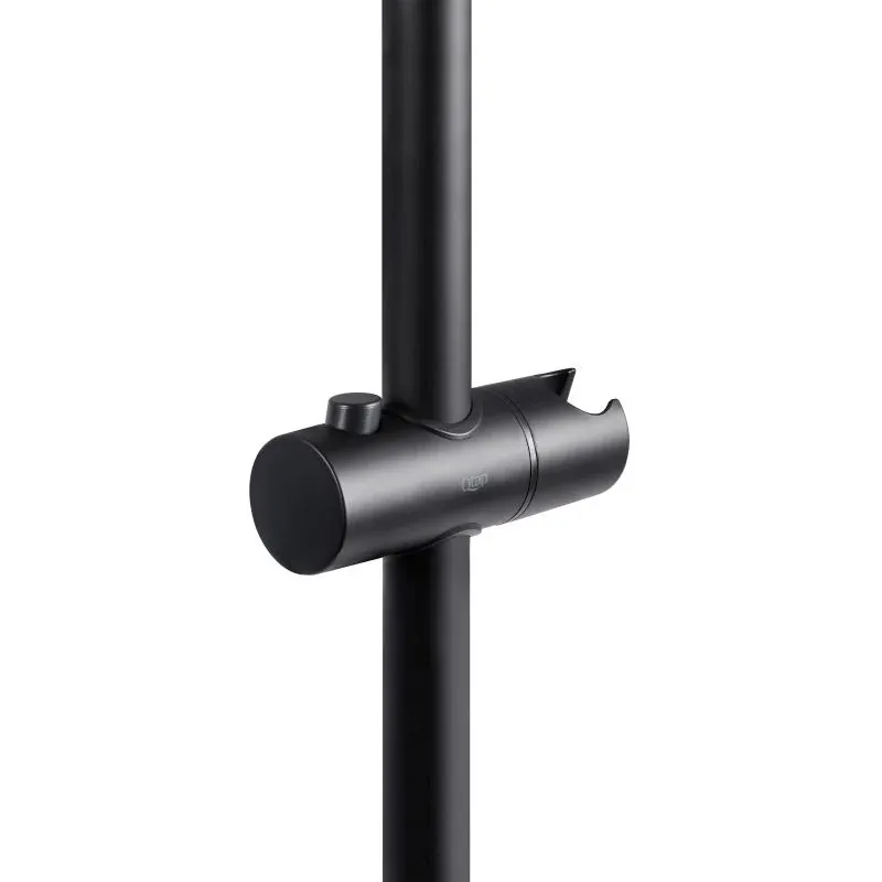 Душова стійка з тримачем універсальна Qtap Lepit 665 мм округла QTLEP82103OB Black Matt — фото 4