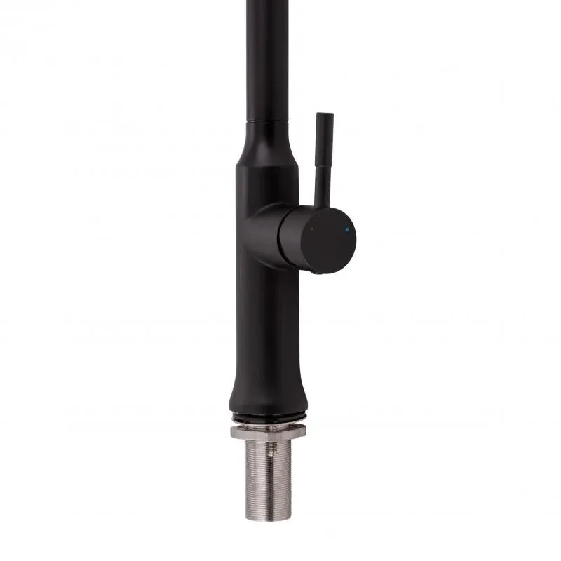 Змішувач для кухні Qtap Baruska з висувним виливом QTBAR9137103UB Black Matt — фото 4