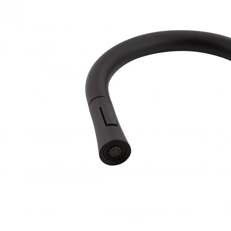 Змішувач для кухні Qtap Baruska з висувним виливом QTBAR9137103UB Black Matt — фото 6