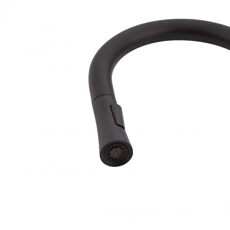 Змішувач для кухні Qtap Evicka з висувним виливом QTEVI9135103UB Black Matt — фото 6