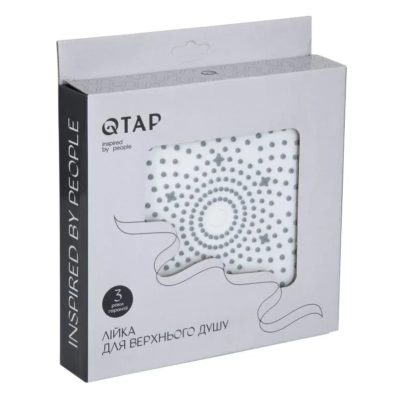 Лійка для верхнього душу Qtap Hlavova D 230 мм округла QTHLA107CRM45787 Chrome/White — фото 5