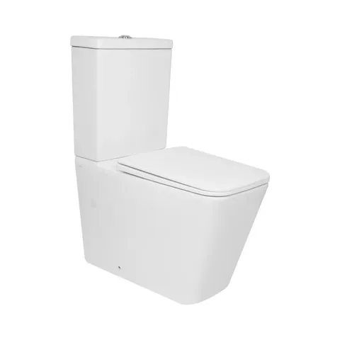 Унітаз підлоговий Qtap Crow Eco Ultra Quiet безобідковий з сідінням Soft-close QTCRO27W51030