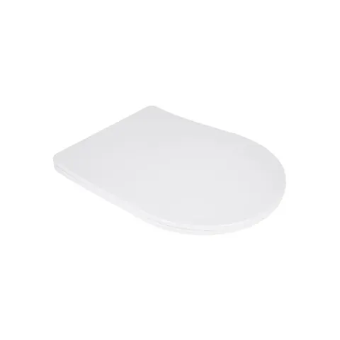 Сидіння для унітаза підлогового (Vlasta) 560×363×30 мм, White, з мікроліфтом, Slim Duroplast, Quick Release QT28228300W3 Qtap