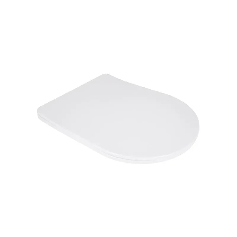 Сидіння для унітаза підлогового (Vlasta) 560×363×30 мм, White, з мікроліфтом, Slim Duroplast, Quick Release QT28228300W3 Qtap
