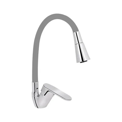 Змішувач для кухні Lidz Tani 008F3 з гнучким виливом (k40) LDTAN008F3GCR39507 Chrome/Grey