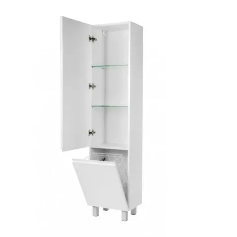 Пенал TERRA 1600 (R) з корзиною та ногами, білий 1600x400x300