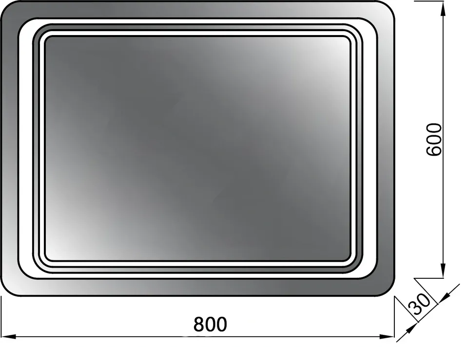 Дзеркало Duet Z-80 LED+defoger(знято з вир-ва) — фото 2