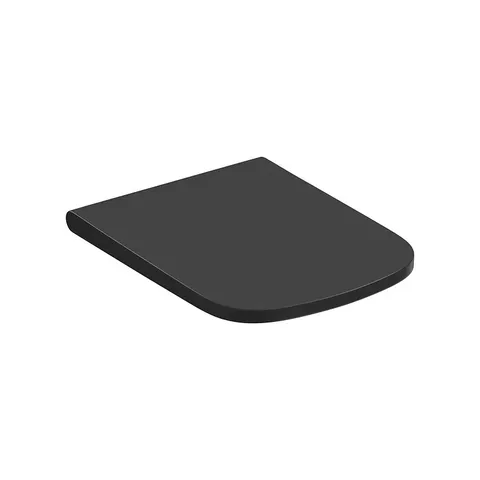 Сидіння дюр. для унітазу LARGA Антрацит CLEAN ON прямокутне SLIM WRAP з пл, закриттям