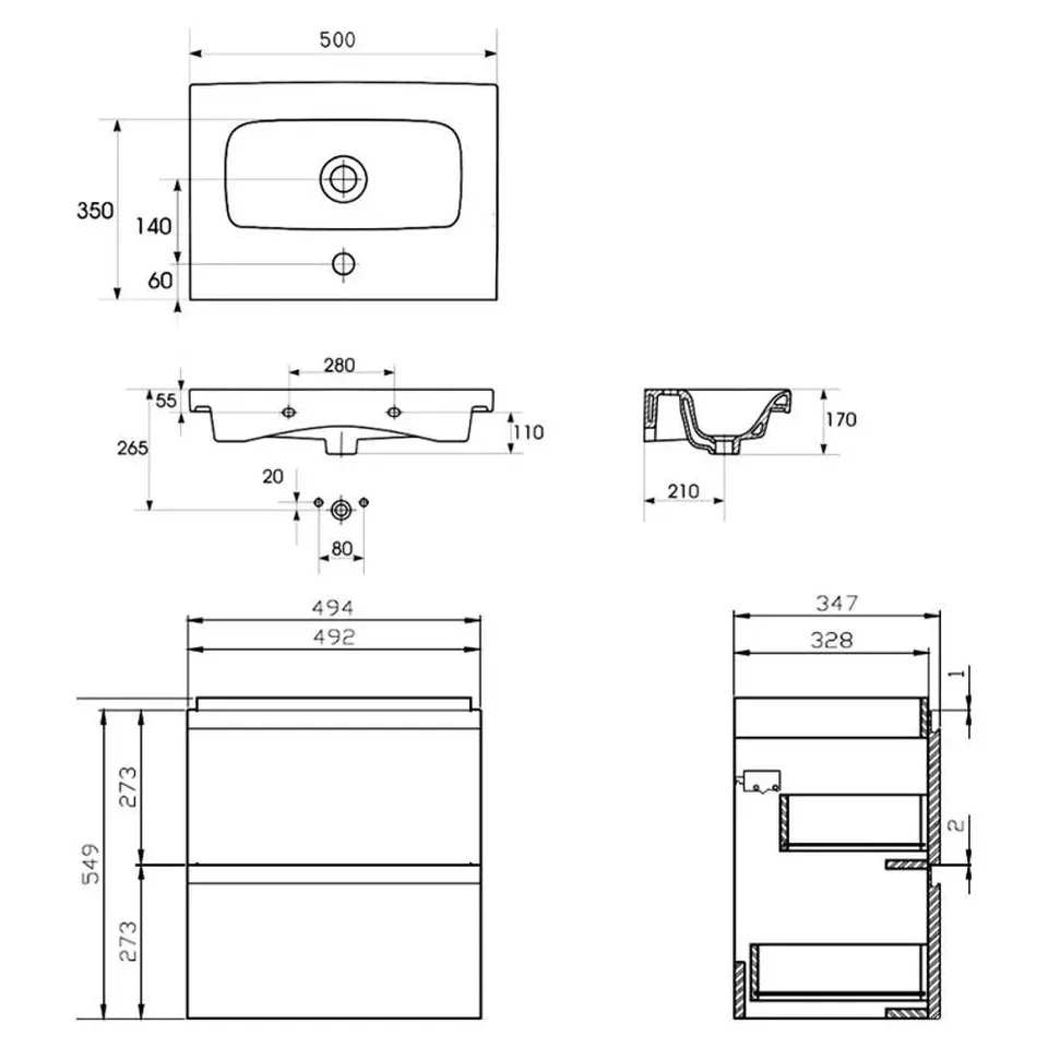 СЕТ B03 Moduo SLIM 50 сірий — фото 2