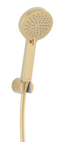 Набір душ.точковий RILLO (лійка 3-F, D100 мм, тримач, шланг ПВХ 150 см), золото, FERRO