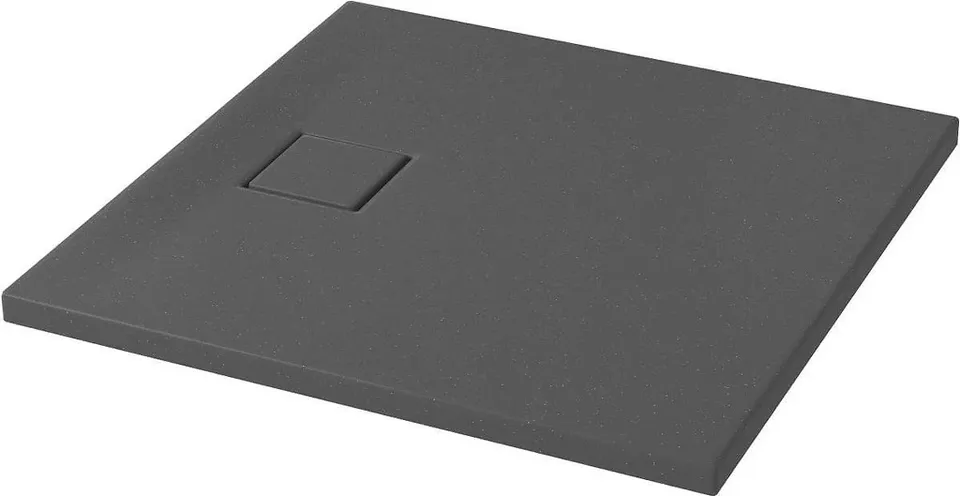 СЕТ B454 душовий  піддон квадратний TAKO SLIM 80x4 сірий матовий + сифон