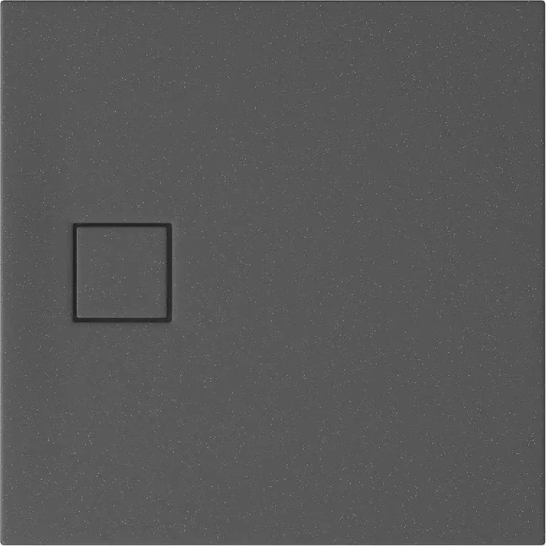 СЕТ B454 душовий  піддон квадратний TAKO SLIM 80x4 сірий матовий + сифон — фото 3