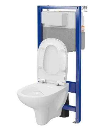 КОМПЛЕКТ C36: ІНСТАЛЯЦІЯ AQUA 50 QF МЕХАНІЧНА + ПІДВІСНИЙ УНІТАЗ ARTECO CLEANON З ТУАЛЕТНИМ СИДІННЯМ З ПЛАВНИМ ЗАКРИВАННЯМ І ФУНКЦІЄЮ ПРОСТОГО ЗНЯТТЯ — фото 2