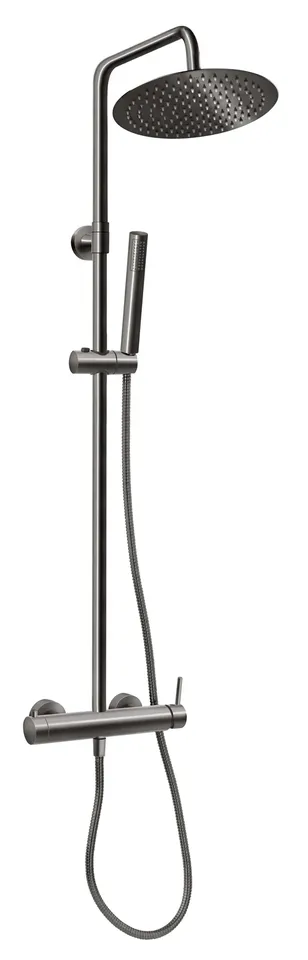 Комплект душовий  із верхнім душем, gun metal  CIRICULUS FERRO