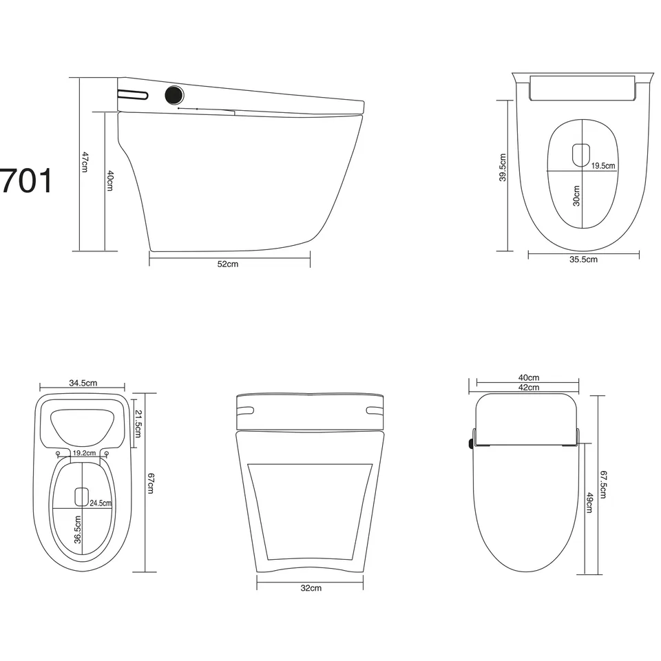 Унітаз-біде підлоговий Smart Toilet GRACE — фото 6