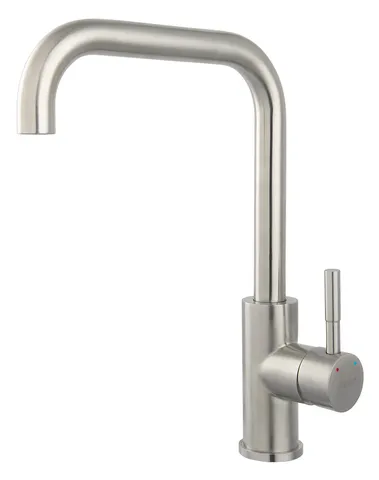 Змішувач Camira Inox, кухня, нержавіюча сталь, Г-подібний, FERRO