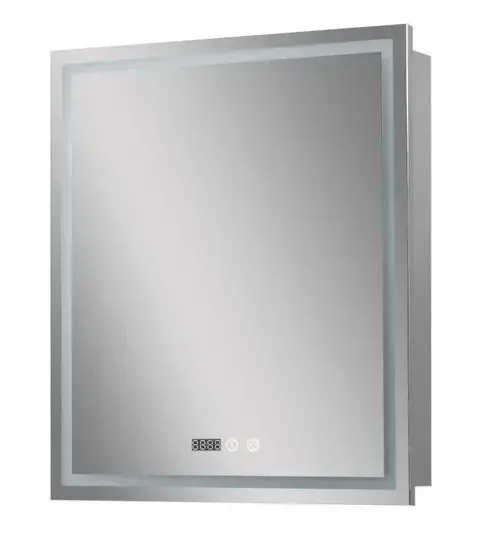 Дзеркальна шафа Mira  Z - 60  біла LED t.c.+times+defoggerl