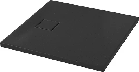Сет B458 душовий  піддон квадратний TAKO SLIM 80x4 чорний матовий + сифон