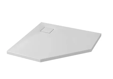 Сет B545 душовий  піддон п'ятикутний TAKO SLIM 90x4 білий глянцевий + сифон