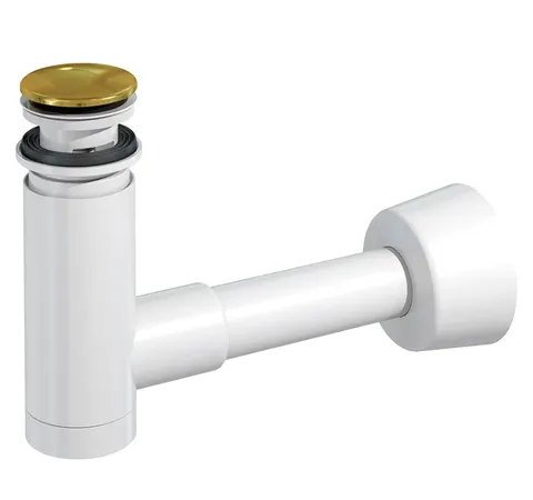 Cифон для умив. Easy Clean, телескоп., зливна трубка d40, клік-клак золото метал