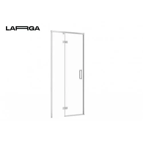 Двері душ кабіни Larga 90х195 L розпашні, проф хром,прозоре скло