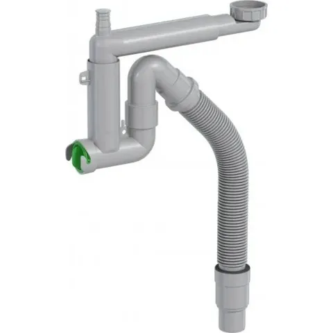Сифон Smartloc, телескоп., для кух. мийки з накидною гайкою, гофра d50/40