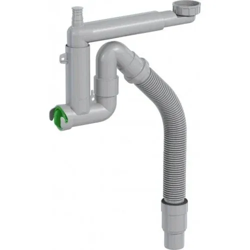 Сифон Smartloc, телескоп., для кух. мийки з накидною гайкою, гофра d50/40