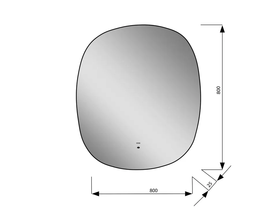 Дзеркало Crystal Z-800*800 LED motion sensor — фото 3