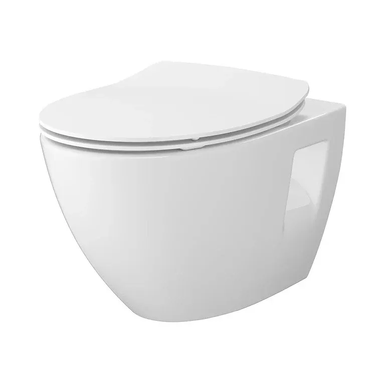 Сет B904 унітаз підвісний MODUO PLUS CLEAN ON овальний з дюропластовим сидінням SLIM з плавним закри